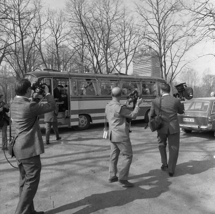Framed Print : KPD functionaries, who had travelled from the GDR Framed Print : KPD functionaries, who had travelled from the GDR