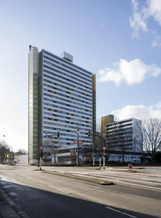 Framed Print : Krefeld, high-rise building on Bleichpfad