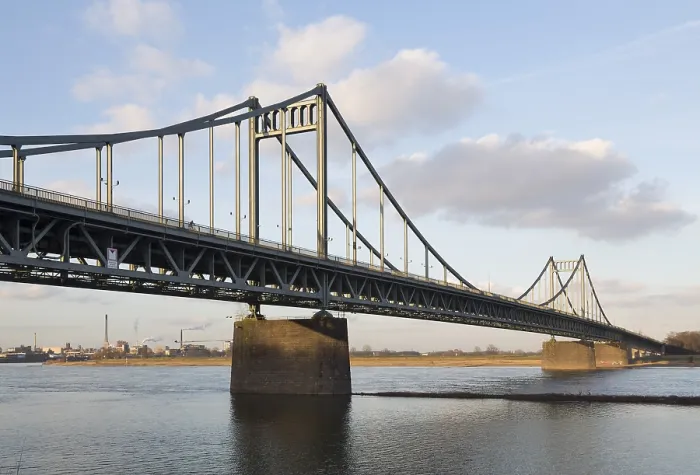Framed Print : Krefeld-Urdingen, Rhine bridge