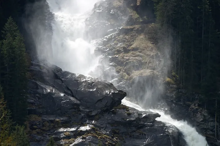 Framed Print : Krimml waterfalls, lower falls