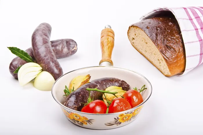 Framed Print : Krupniok traditional blood sausage in Polish cuisine Framed Print : Krupniok traditional blood sausage in Polish cuisine