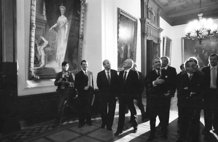 Framed Print : The Krupp concern used the visit of the important GDR politician