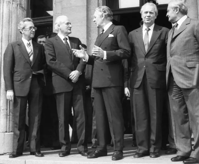 Framed Print : The Krupp concern used the visit of the important GDR politician