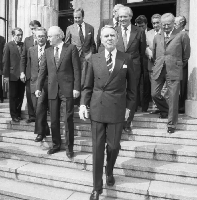 Framed Print : The Krupp group used the visit of the important GDR politician