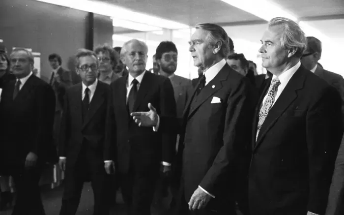 Framed Print : The Krupp Group used the visit of the important GDR politician