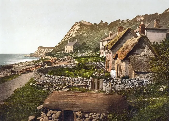 Framed Print : Kueste in der Naehe von Shanklin