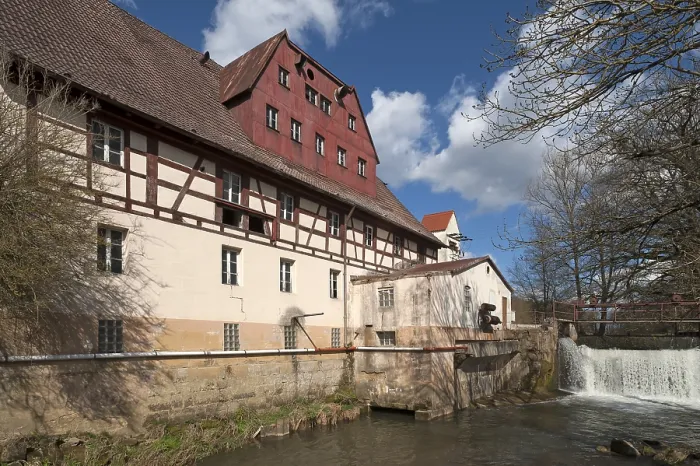 Framed Print : Kunstmuhle Habernhof mill on Schwabach river