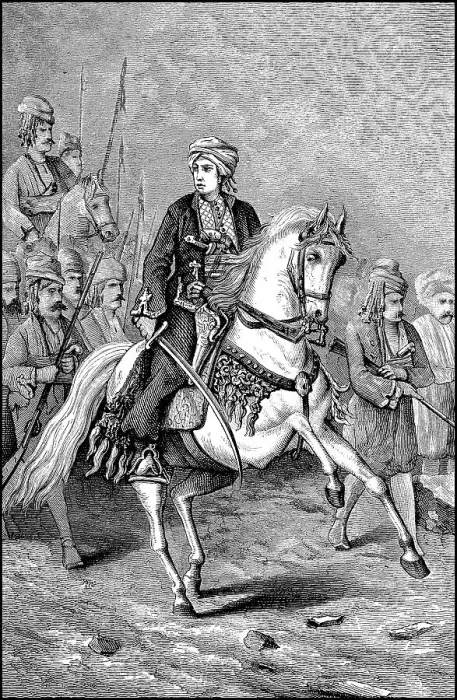 Framed Print : Kurdish Amazon, with sabre on a horse Framed Print : Kurdish Amazon, with sabre on a horse
