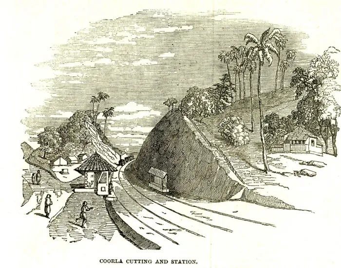 Framed Print : Kurla cutting and station, 4th June 1853, Bombay now Mumbai, Maharashtra, India, Asia