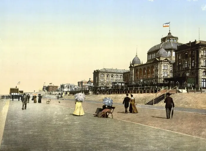 Framed Print : The Kursaal, the hotels and the terrace