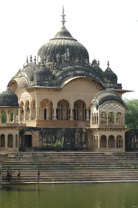 Framed Print : Kusum Sarovar made of red sandstone is a major attraction