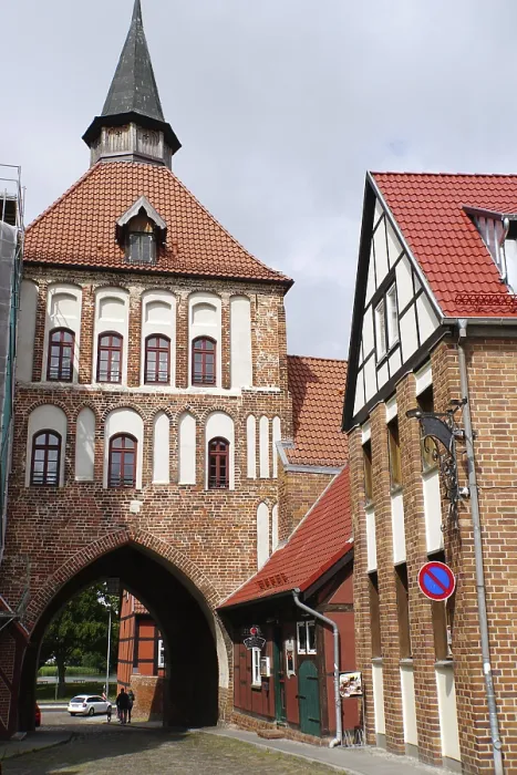 Framed Print : Kutertor - historic town gate in brick Gothic style