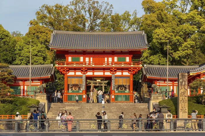 Framed Print : Kyoto Japan. Yasaka shrine temple
