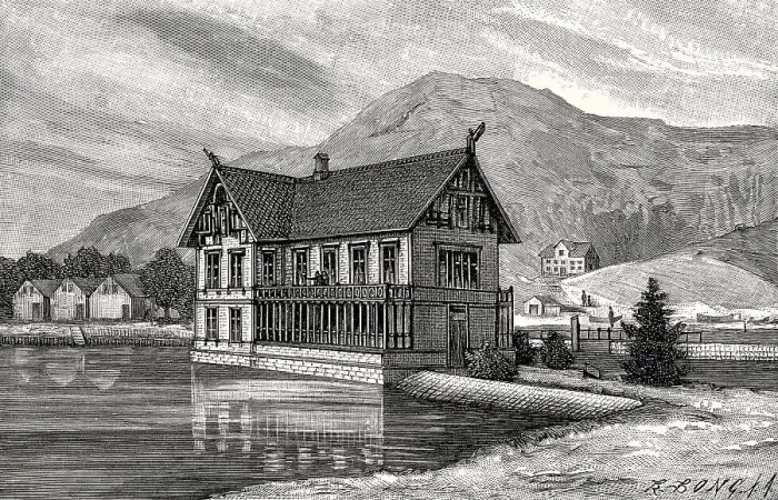 Framed Print : Laboratory and biological sea station of Bergen