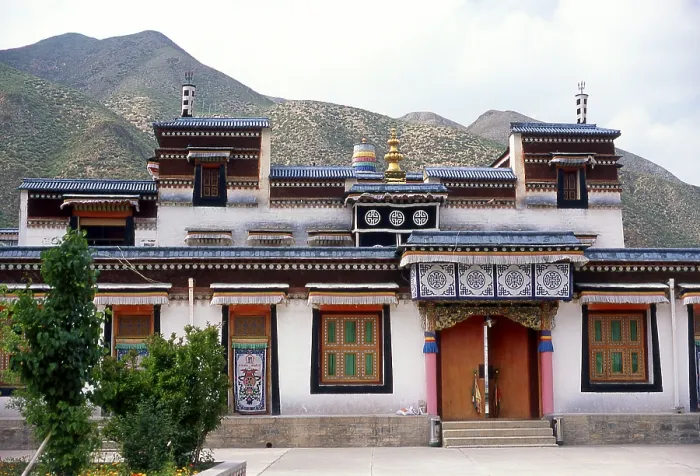 Framed Print : Labrang Monastery is one of the six great monasteries of the Geluk (Yellow Hat) school of Tibetan Buddhism
