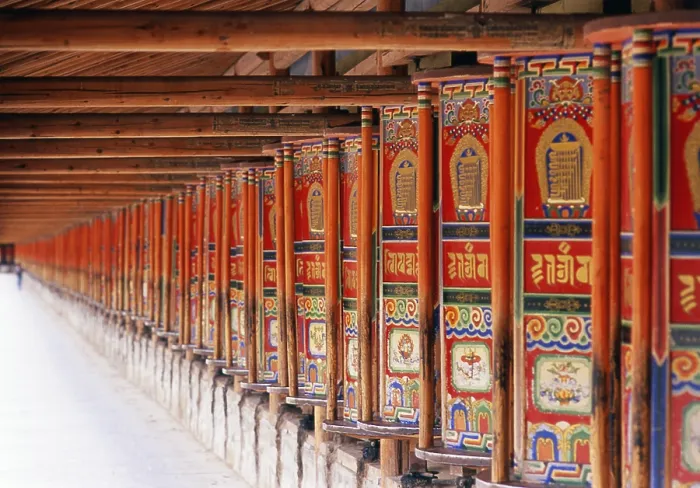 Framed Print : Labrang Monastery is one of the six great monasteries of the Geluk (Yellow Hat) school of Tibetan Buddhism