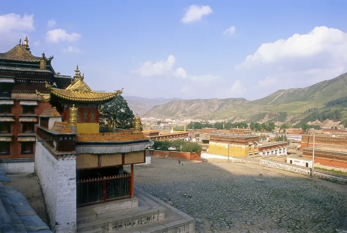 Framed Print : Labrang Monastery is one of the six great monasteries of the Geluk (Yellow Hat) school of Tibetan Buddhism