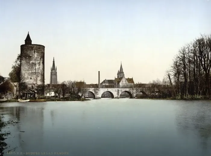 Framed Print : The Lac d'Amour, Bruges, Belgium