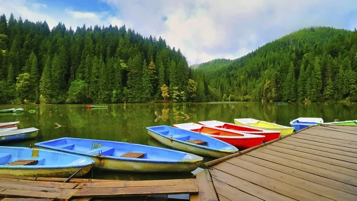 Framed Print : Lacu Rosu, Red Lake, Carpathian Mountains