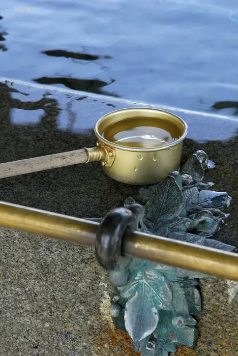 Framed Print : Ladle at well, Higashi Hongan-ji temple