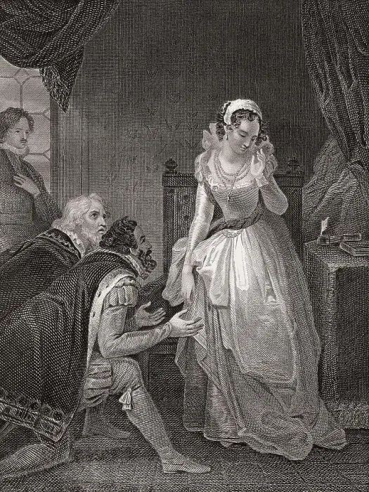 Framed Print : Lady Jane Grey declining the Crown