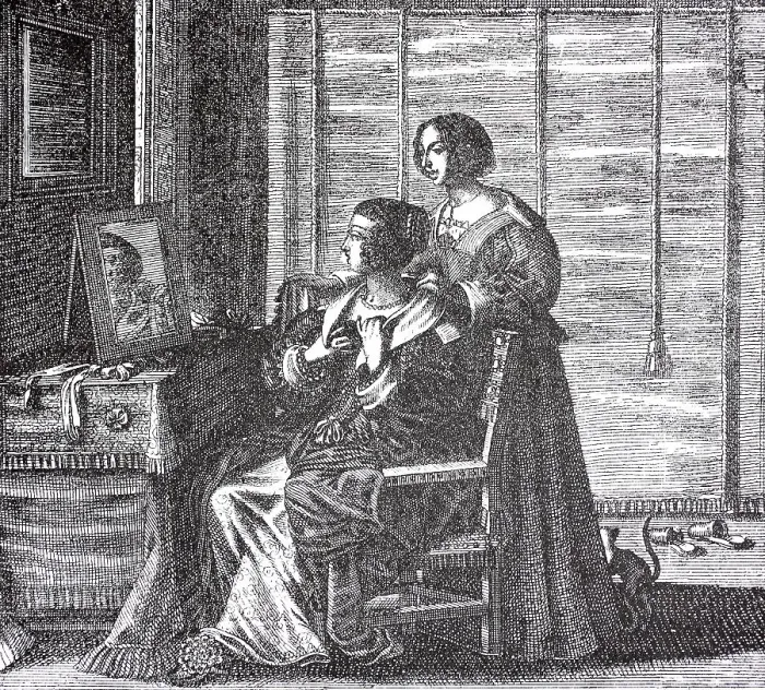 Framed Print : Lady at the toilet, France, 1635