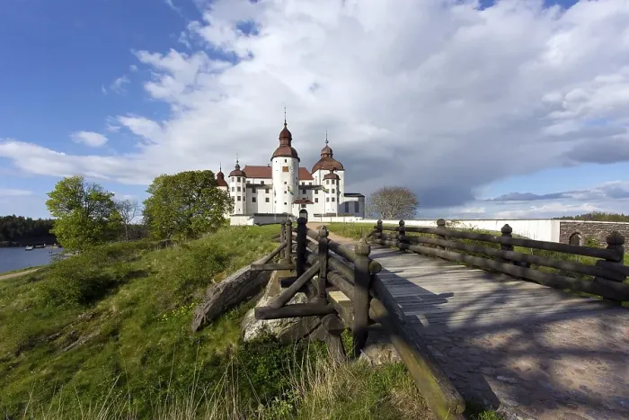 Framed Print : Laeckoe Castle by Lake Vaenern Framed Print : Laeckoe Castle by Lake Vaenern