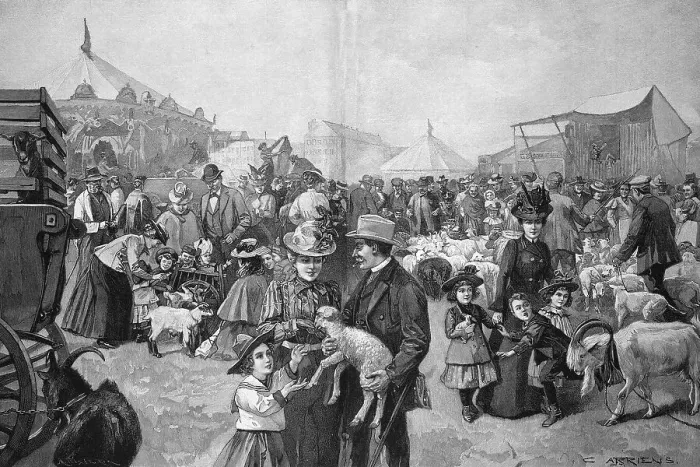 Framed Print : At the Laemmermarkt of Hamburg