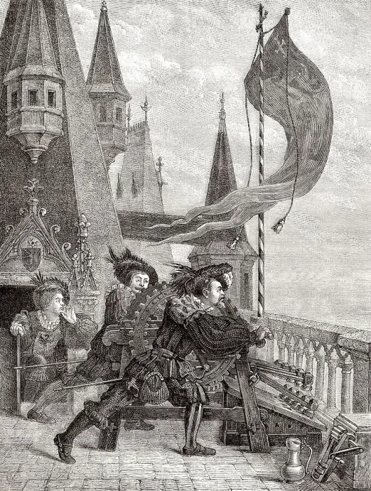 Framed Print : Laermen mit Ratschen, traditioneller katholischer Osterbrauch