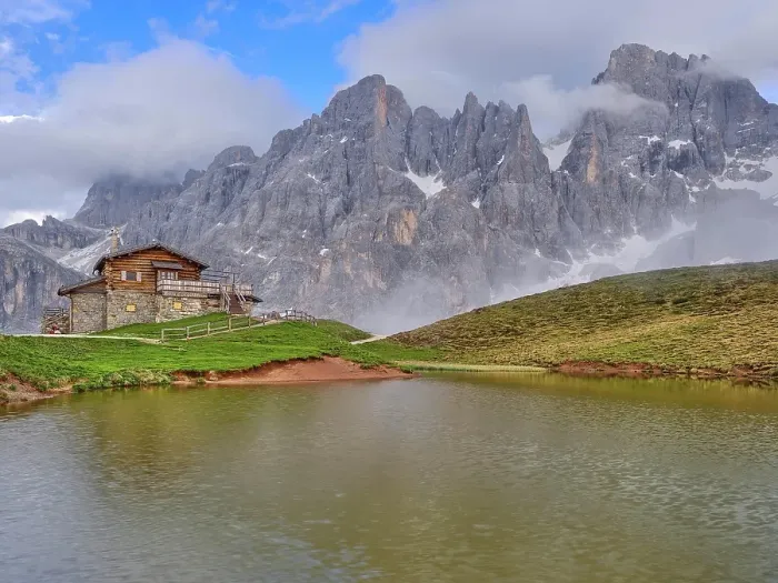 Framed Print : Laghetto Baita Segantini, fog, Cimon della Pala, Pala Group, Parco Naturale Paneveggio Pale di San Martino, Rolle Pass, Trentino Framed Print : Laghetto Baita Segantini, fog, Cimon della Pala, Pala Group, Parco Naturale Paneveggio Pale di San Martino, Rolle Pass, Trentino