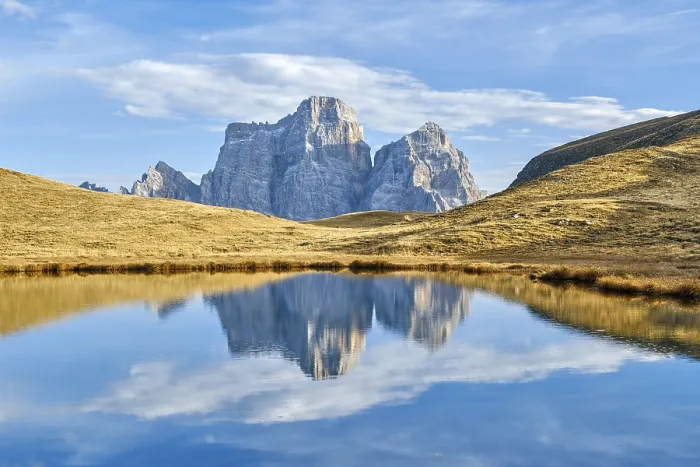 Framed Print : Laghetto di Baste, Belluno, Pelmo Massif