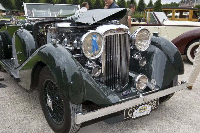 Framed Print : Lagonda LG 45, GB, vintage car meeting