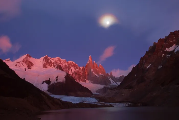 Framed Print : Laguna Torre and Cerro Torre with full moon Framed Print : Laguna Torre and Cerro Torre with full moon
