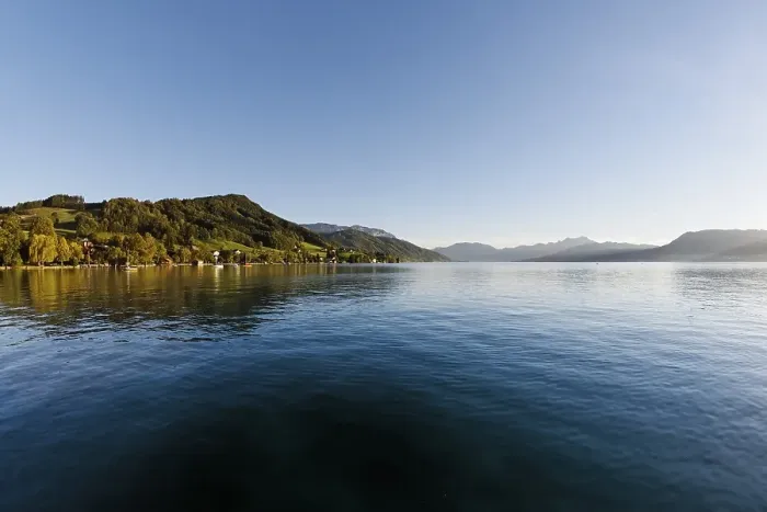 Framed Print : Lake Attersee, Weyregg, Salzkammergut region