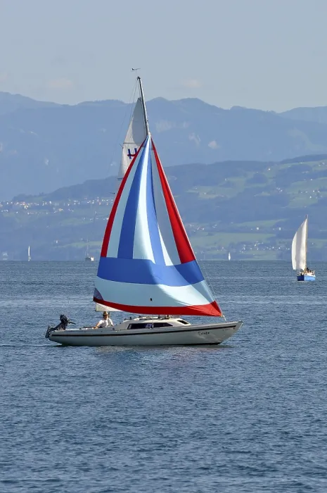 Framed Print : On Lake Constance, Alpine view, sailing ship Framed Print : On Lake Constance, Alpine view, sailing ship