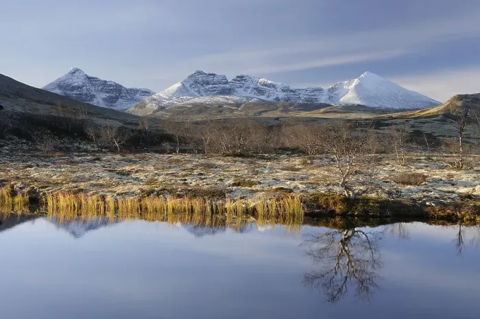 Framed Print : Lake Doralstjornin in mountain landscape of Rondane National Park