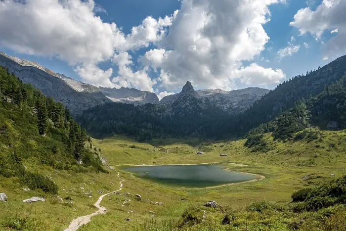 Framed Print : Lake Funtensee with Schottmalhorn summit
