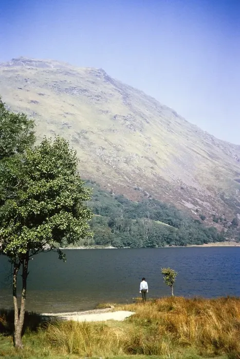 Framed Print : The lake Llyn Gwynany and the mountain Gallt y Wenallt, Snowdonia National Park, North Wales, Wales, UK 1966