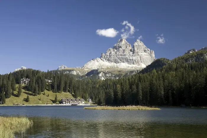 Framed Print : Lake Misurina with the Three Peaks