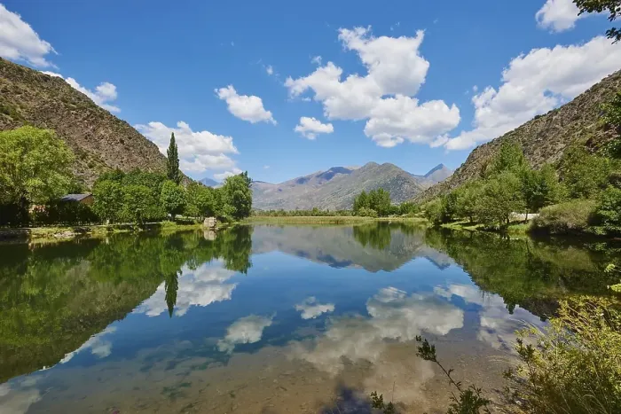 Framed Print : Lake Panta de la Torrassa in the mountains