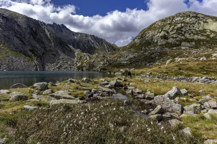 Framed Print : Lake Sassolo, Lago di Sassolo, behind Ticino mountains Framed Print : Lake Sassolo, Lago di Sassolo, behind Ticino mountains