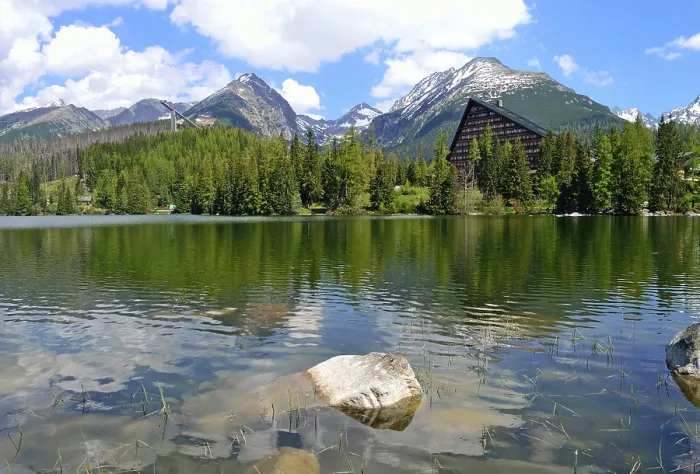 Framed Print : Lake in Tatra Mountains, Slovakia, Europe