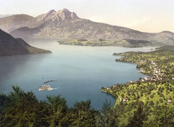 Framed Print : Lake Uri and Pilatus, Vierwaldstaettersee