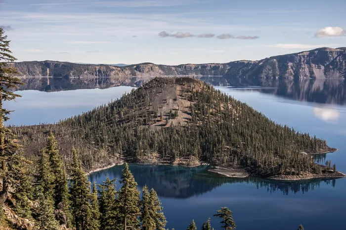 Framed Print : Lake view of the lake in the mountains