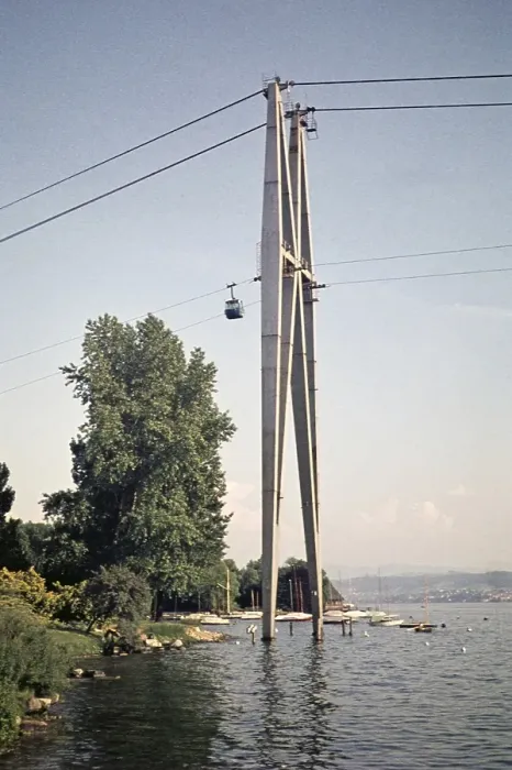 Framed Print : Lake Zurich cable car, Zurich, Switzerland, Europe 1959, Europe