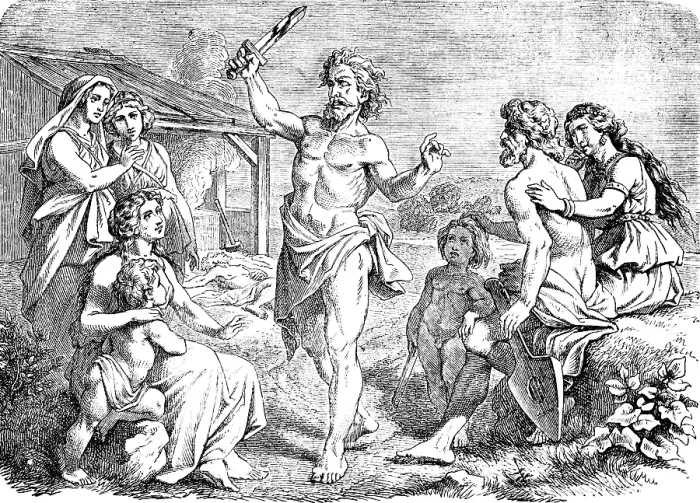 Framed Print : Lamech's Sword Song or Lamech Song