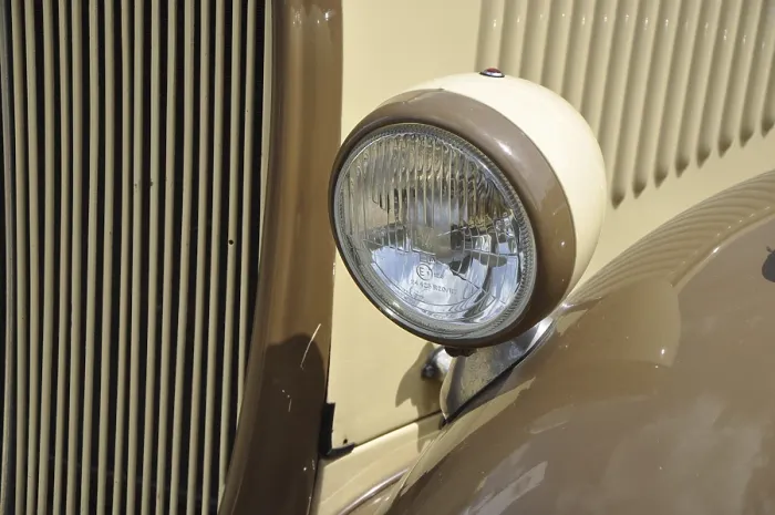 Framed Print : Lamp on a vintage car Framed Print : Lamp on a vintage car