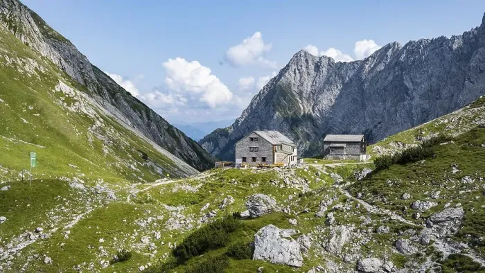Framed Print : Lamsenjochhuette, Karwendel Mountains