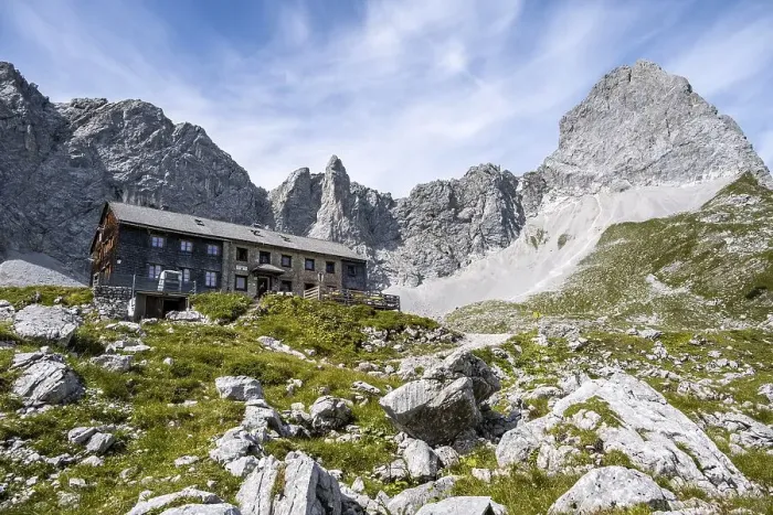 Framed Print : Lamsenjochhuette, Karwendel Mountains