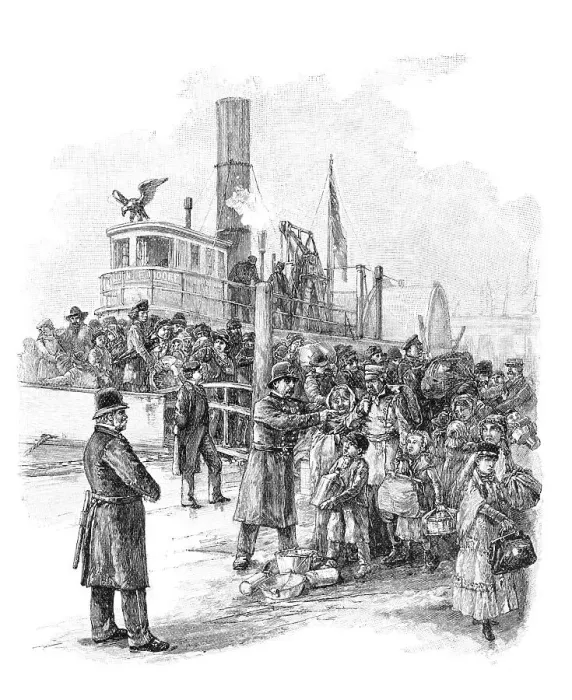 Framed Print : Landing immigrants at Castle Garden Framed Print : Landing immigrants at Castle Garden